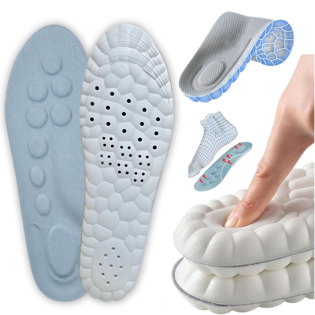 Semelles Intérieures Orthopédique en Latex Super Doux 4D Cloud Technology