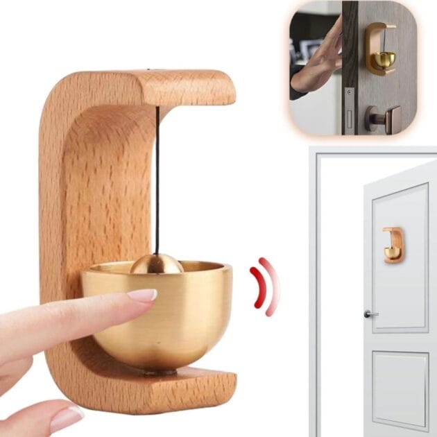 Sonnette de porte vintage style japonais en bois – جرس باب بتصميم أنيق