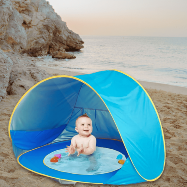 tente de plage bébé avec piscine - خيمة أطفال مع مسبح صغير للعب على الشاطئ والحديقة