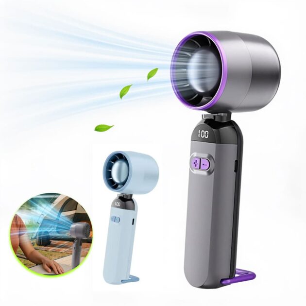 Mini Ventilateur Turbo Sans Pales - 100 Vitesses Réglables et Rechargeable USB